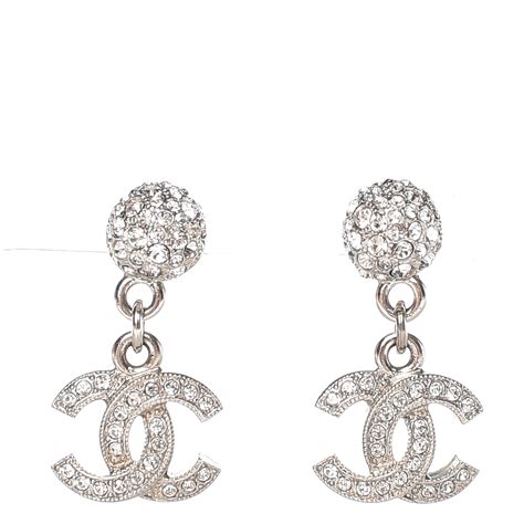 plain silver chanel earrings|silver drop earrings jewellery.